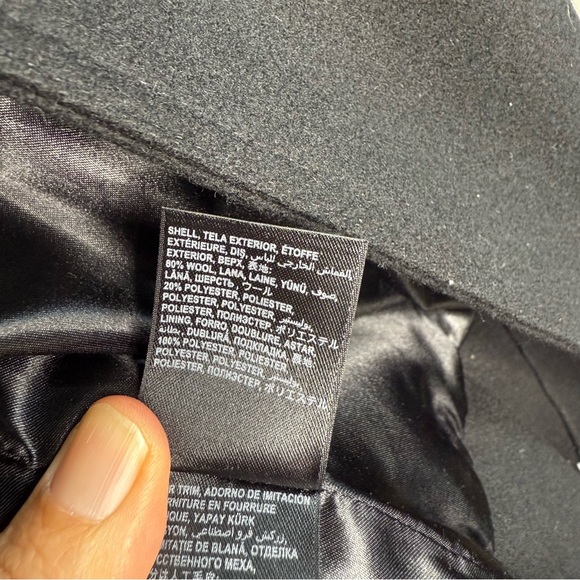 Bebe Wool Blend Black Coat Sz M - Picture 10 of 10